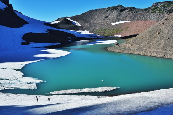 Skiing Broken Top in the summer. Less than an hour away from our new  (future) home.