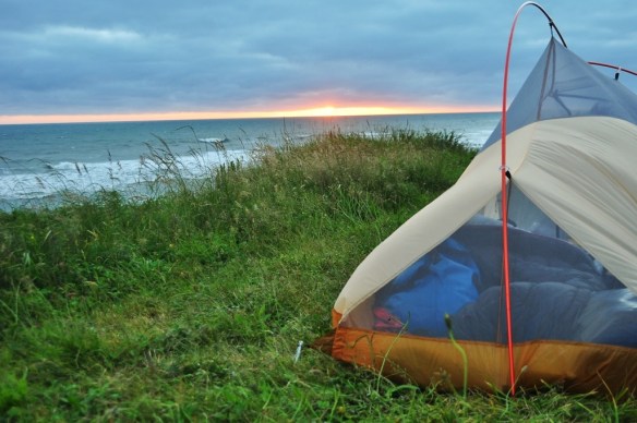 Camping on the Oregon Coast.