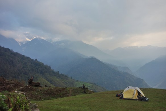 A wonderful camping spot just before the storm hit.