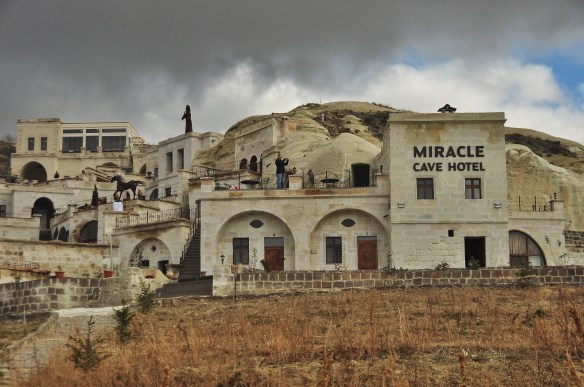 Many of the hotels in the area have used old caves (or have created their own) in order to advertise "cave rooms." This here is a fancier hotel, whereas we stayed in a simple (but lovely!) hostel for ten bucks a night.