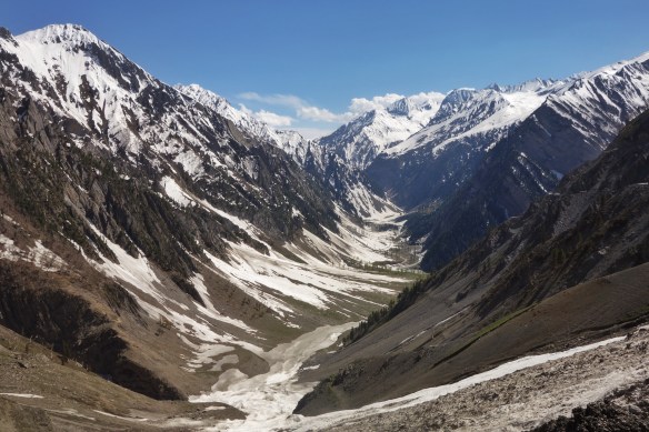Near the top of one of the most beautiful passes we have ever climbed. There were walls, over six feet tall, of snow at the top.