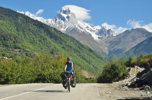 Cycling out of Mestia.