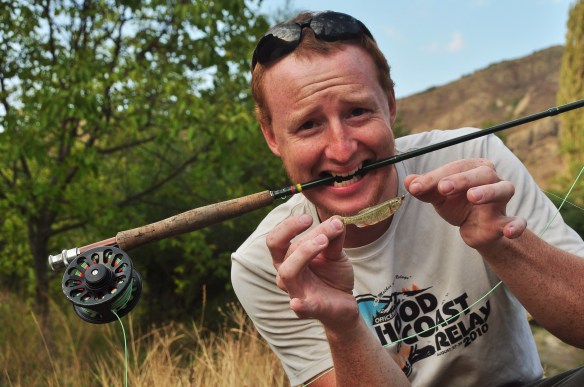 Kevin in his element, fishing.