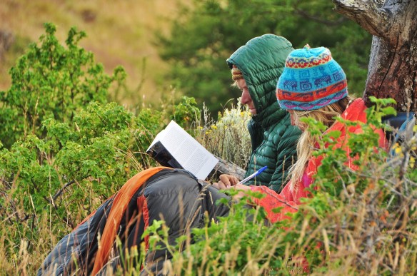 Mike and Emily enjoying a slow morning.
