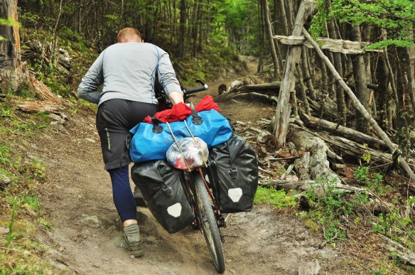 Kevin starting the uphill.