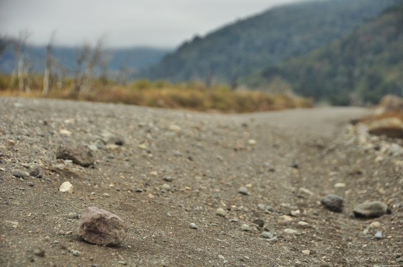 A small rough section in between the gorgeous pavement.