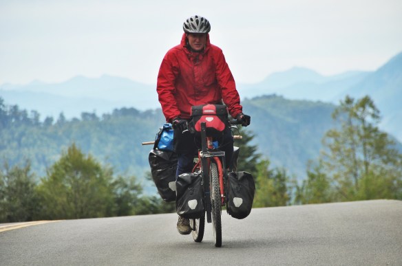 Cycling after the rain.