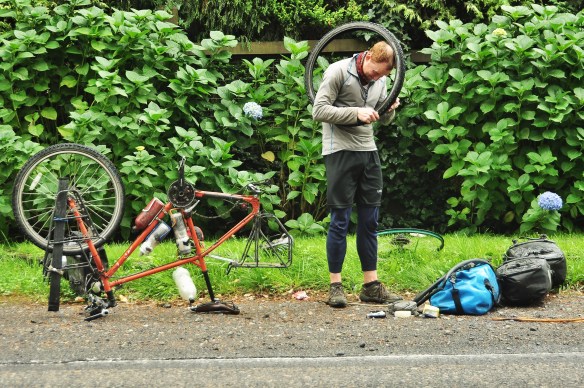 Kevin's first frat! A little piece of glass was the culprit.