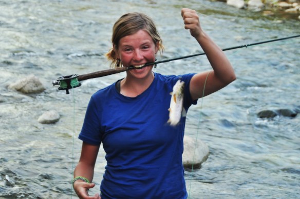 Caught my first trout on a fly!