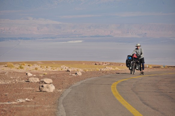 Kevin walking up the last part of the pass.