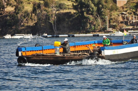 This guy was bailing his boat out... Never a good sign!