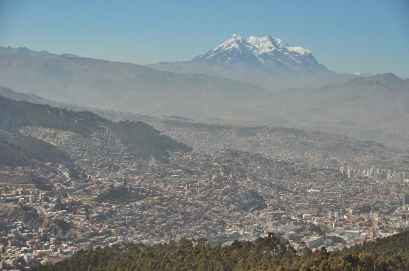 A small fraction of the large sprawling city of La Paz.