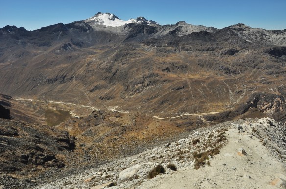 Looking back on part of the hike up to base camp.