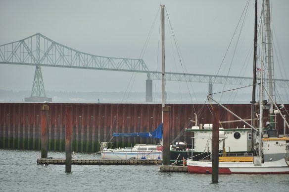 The Astoria bridge which leads to Washington which is right on the other side of the Columbia river.