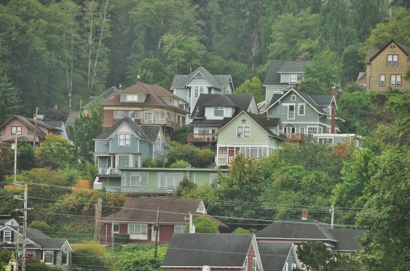 There are a whole lot of old Victorian houses from the 1890's and early 1900's when the economy was doing really well. Now, rich people from California are buying these huge old houses and renovating them.
