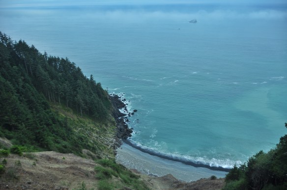 We ate dinner watching the wales blow and flip down in the water below.