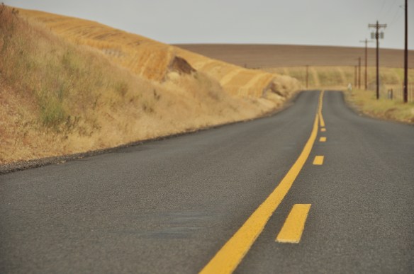 We spend half the time on gravel, and the other half on amazingly smooth country roads where a car only passed every hour or so. Talk about the best of both worlds; paved and empty!